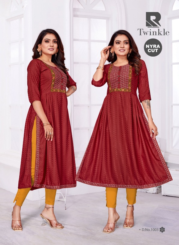 Raashi Twinkle nyra Rayon Designer Exclusive Kurti collection